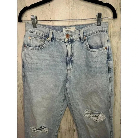 Garage Women's Vintage Straight Jeans Size‎ 5 Light Blue Distressed - Picture 7 of 12